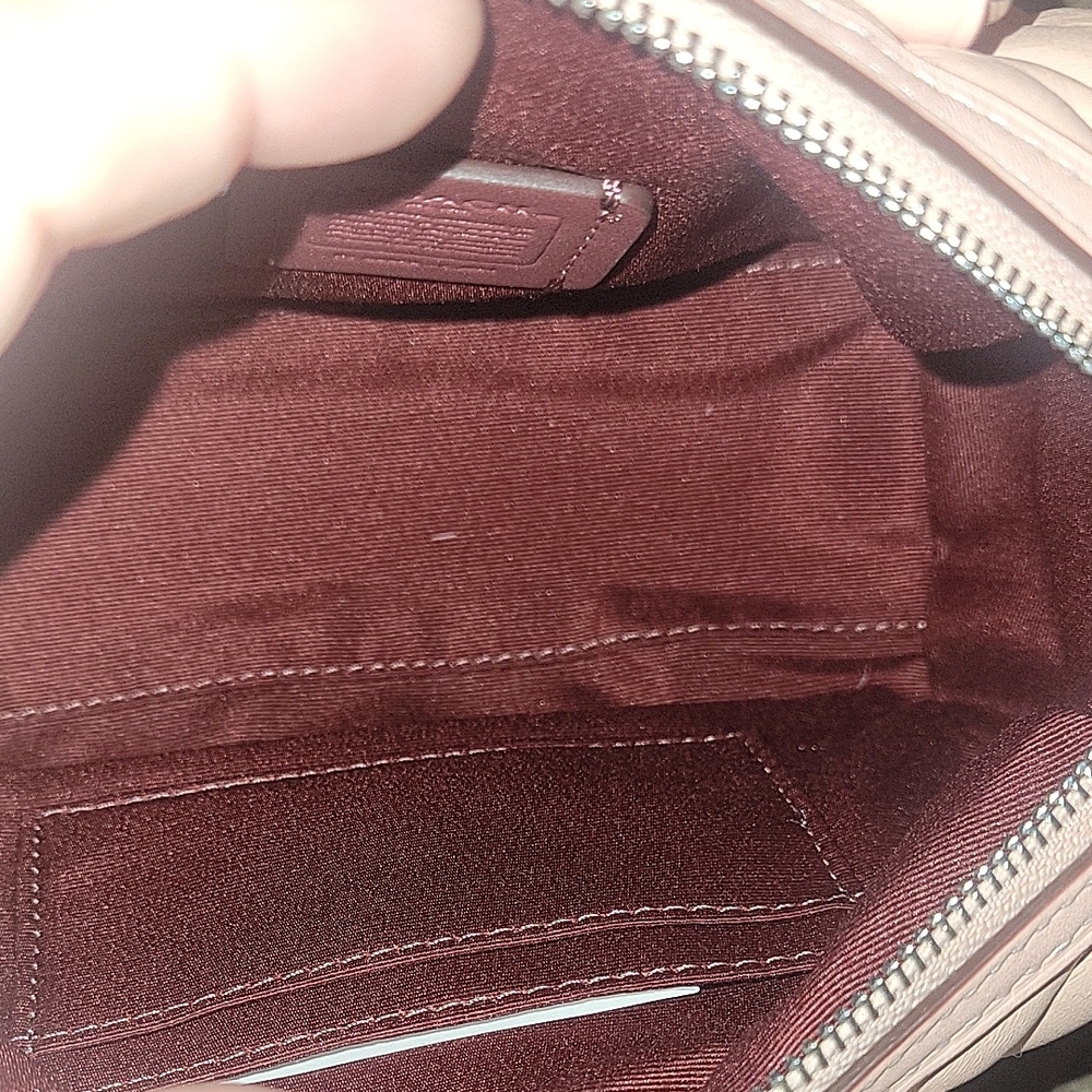 Coach Pink Quilted Handbag - Picture 4 of 9